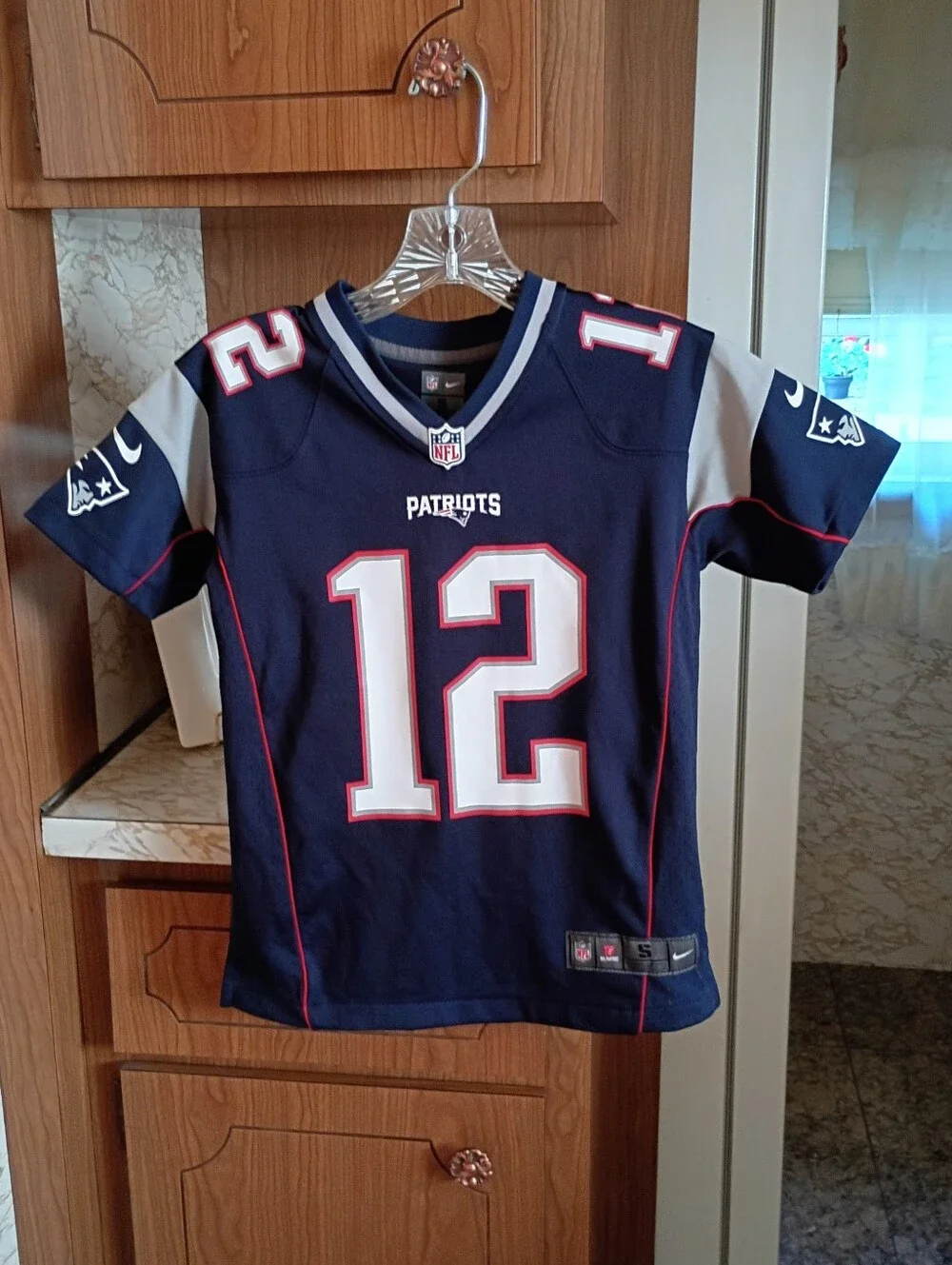 🏈 New England Patriots Youth Tom Brady #12 Nike Jersey, Small 8